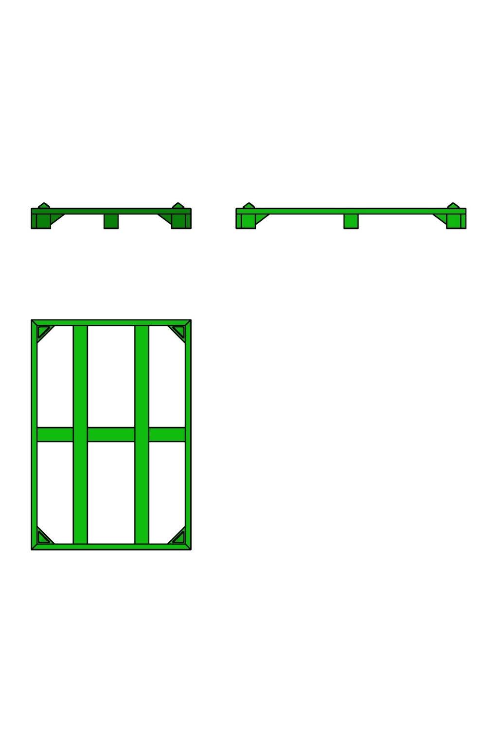 Frame support for containers